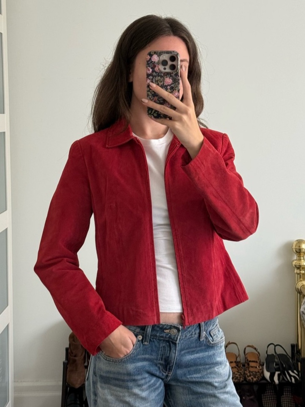 Red Suede Jacket - Picture 2 of 6
